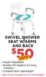 Swivel Shower Seat with Arms and Back - $50 off